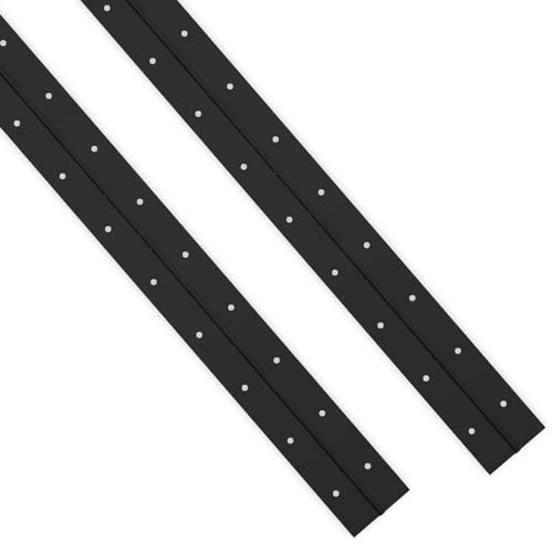 EPHECH Black Piano Hinges 20Inch 2PCS Heavy Duty Stainless Steel Continuous & Piano Hinge with Hole 0.047 Thickness/1.2 Open Width Folding Cabinet Door Butt Hinge