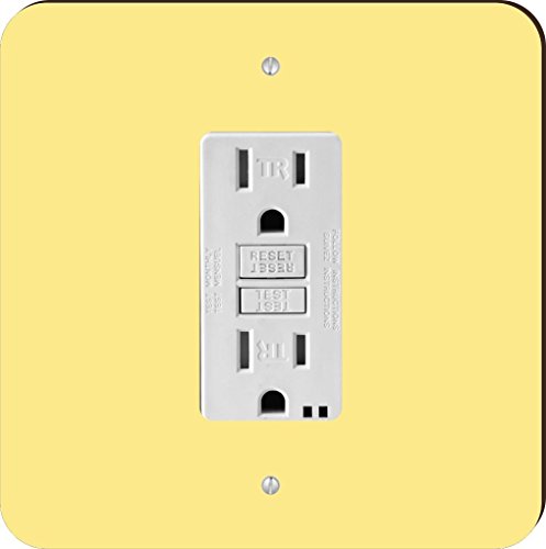 Plaque d'interrupteur simple jaune primevère 43357 pour deco interieur été - 2