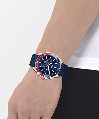 Lacoste Men's Stainless Steel Quartz Watch With Silicone Strap, Blue, 22 (Model: 2011154) #TOP4