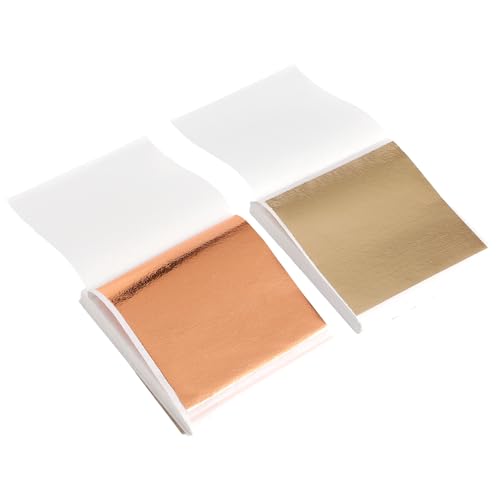 Hojas de Imitación de Pan de Oro,200 Hojas Papel de Oro Papel de Oro Manualidades para Proyectos de Arte Decoración Artesanal DIY Crafting Decoration de Uñas