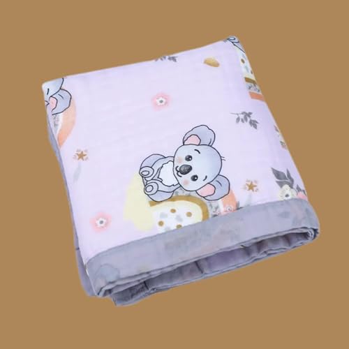 Image of SMILE BABY 100% Organic Cotton 6-Layer Muslin Baby Blanket (100x110 cm) is Super Soft, Breathable, and Gentle on Baby's Skin. Perfect for Comfort, Warmth, and Everyday use. Includes 1 Blanket
