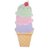 Fun Express Life Size Cardboard Cutout Ice Cream Cone Stand-Up - Giant 71' Photo Booth Props for Ice Cream Party Decorations | Birthday Party Backdrop & Ice Cream Social Decor for Events