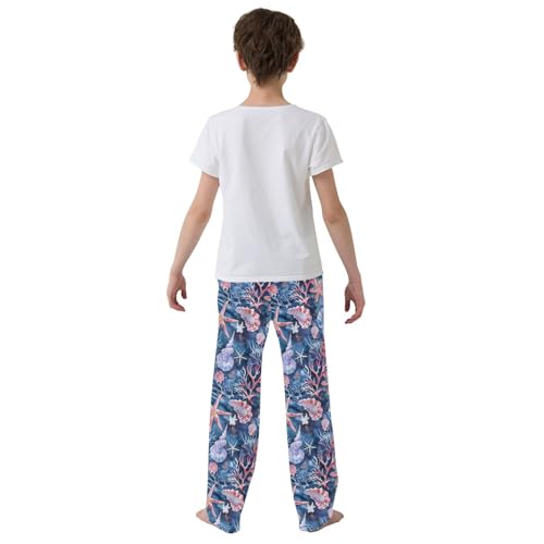 Pajama Pants Starfishes Seaweeds Corals PJ Bottoms Sleepwear Lounge Sleep Pant with Pockets3