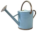 Selections Duck Egg Blue & Copper Colour Metal Watering Can (9 Litre)