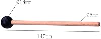 Vista 2 de 2pcs Bell Mallets de madera Palillos de tambor de goma negra xilófono Mazo de percusión con mango de madera Instrumentos Principiantes Baquetas