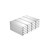 20 Pièces Aimants Néodyme Puissants 30x10x3 mm, Aimants Plats Rectangulaires à Haute Performance avec Revêtement Triple Anti Rouille pour Bureau, Frigo, Tableau Blanc, Bricolage