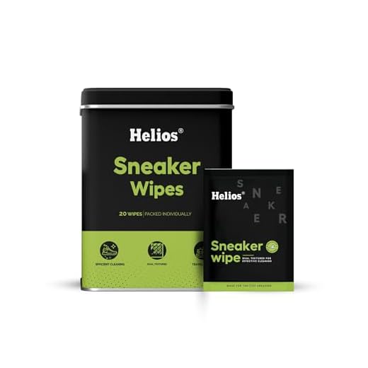 Helios Sneaker Wipes: Instant Effective Shoe Cleaning | Dual-Textured Wet Wipes Remove Tough Stains | Superior Shoe Cleaner | Travel-Friendly & Disposable || Pack Of 4 (80pcs)