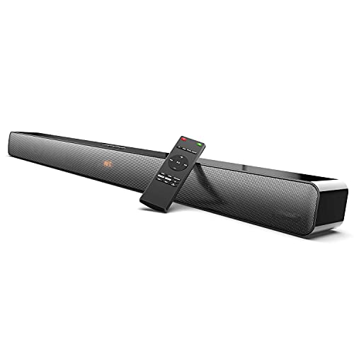 SoundBars for TV Speaker 100W, 3D Surround Sound, Enhanced Deep Bass 2.0ch, HDMI-ARC & Bluetooth Sound Bars with 9 EQ Mode, Clear Audio, CEC Remote, Works with 4K & HD Smart TV, Optical, AUX, USB