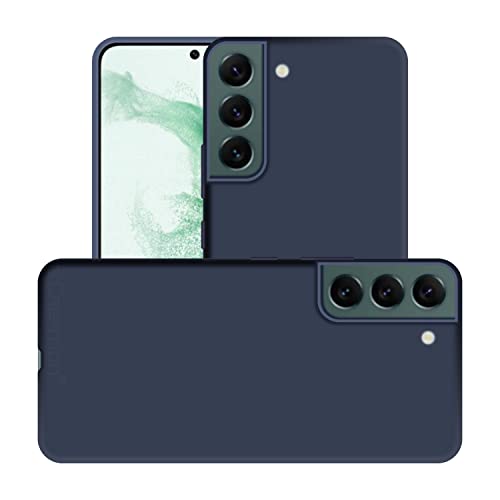 Image of Case Creation Liquid TPU Silicone Cover for Samsung Galaxy S22 Soft Case,Anti-Dirty Slim Case Matte Candy TPU Raised Bezel (Splash of Color) Back Case Cover for Samsung S22 -Navy Electric Blue
