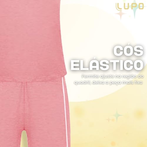 Kit 02 Conjuntos de Pijamas Lupo Short Doll Clássico Algodão Feminino Adulto | 1 Salmão - 1 Cinza Me