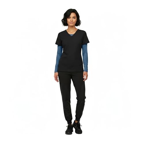 Image of Natural Uniforms Women's Long Sleeve Underscrub T-Shirt - Cotton Blend Scrub Base Layer for Nurses & Medical Professionals