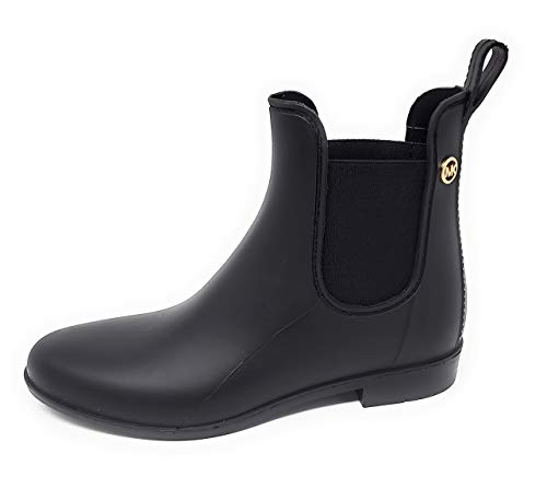 Michael Kors Women's Charm Gore Rainbootie,Black, PVC,Size 8