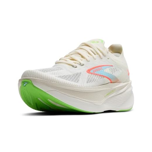 Brooks Men's Hyperion Max 3 Neutral Running Shoe - Coconut/Green Gecko/Pink Clay - 10.5 Medium