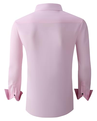Alex Vando Mens Dress Shirts Regular Fit Long Sleeve Stretch Business Dress Shirts for Men