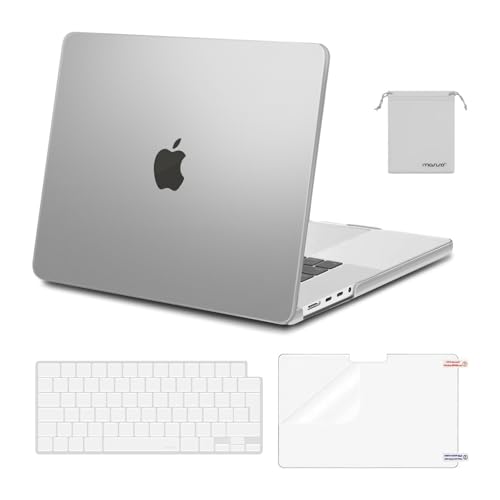 Funda MacBook Pro 16 2024 M4 MOSISO Carcasa Helada con Bolsa y Protector