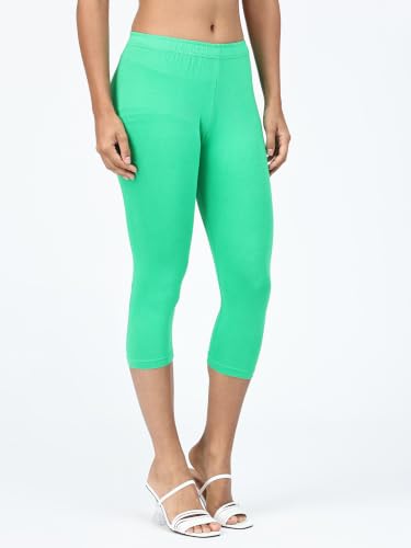 Image of Robinbosky Premium Stretchable Cotton Capri Legging for Women | Suitable for Formal wear & Casual wear | High-End Elastic Makes. The Leggings Squat Proof and Durable for Travel, Yoga, & Workout.