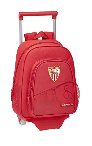 Safta Mochila Infantil de Sevilla FC Oficial con Carro 705 Equipaje  Niños Unisex  Rojo
