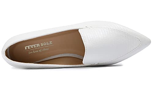 Image of FEVERSOLE Women's Loafer Flat Pointed Fashion Slip On Comfort Driving Office Shoes