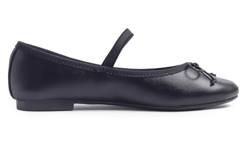 FEVERSOLE Women's Soft Cushion Padded Comfort Round Toe Mary Jane Elastic Fashion Ballet Flats Walking Shoes4