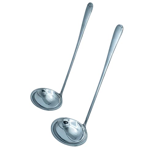 Cucharon de Sopa Acero Inoxidable 2 PCS con diseño antigoteo Cover