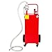 Atatod 30 Gallon Gas Caddy with Pump, Portable Gas Tank on 4 Wheels, Manual Transfer Pump for Gasoline & Diesel, Large Fuel Storage Tank for Cars, Lawn Mowers, ATVs, Boats