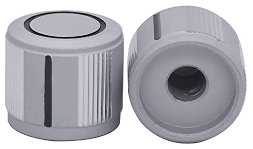 Bouton de potentiomètre de commande électronique aluminium argent 6mm