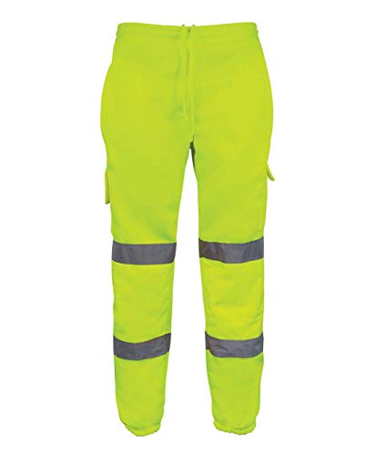 Pantalon de jogging haute visibilité pour homme avec poches cargo et genoux imperméables