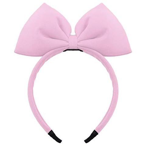 WLBON Bow Headband, Pink Style Hairband, Big Bow Hair Accessories for Women, Halloween Party Decoration, Headdress Cosplay Costume, Handmade Headpiece, Christmas Birthday Gift, 1 Pack Cover