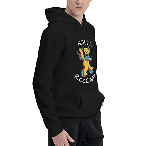 Have A Rock Day Men's Hooded Fleece Sweatshirt 2Xl #TOP1
