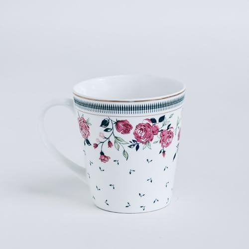 Image of Clay Craft x Magique by The Wishing Chair : Portrait of a Rose - Twilight Bloom Giftbox | Set of 4 Snack Plates and 4 Mugs | Dishwasher Safe | Festive Gifting | GiftBox Packaging