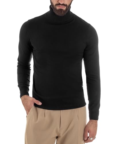 Giosal Maglioncino Uomo Collo Alto Maglia Rasata Dolcevita Basic Vari