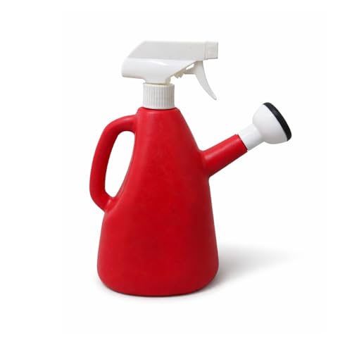 Urban Upvan Watering and Spray Dual-Use Watering Can 1L | Garden Watering Sprayer Bottle with Adjustable Nozzle | Indoor Outdoor Plant Watering Tool for Home, Balcony & Garden (Red)