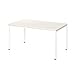 DlandHome 47 inches Medium Computer Desk, Home Composite Wood Board Desk, Decent and Steady Home Office School Desk/Workstation/Table, BS1-120WW White and White Legs, 1 Pack