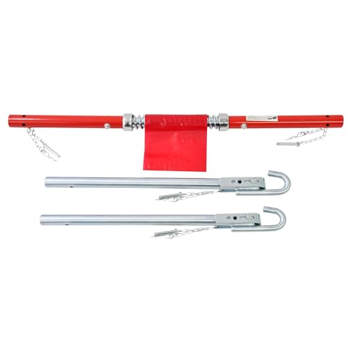 Dapetz 2 Tonne Recovery Tow Bar 3 Part for Towing Cars and Vehicles Towi Pole Pulls Steel Spring Damper Emergency Breakdown Stabilizer for Car Truck Van