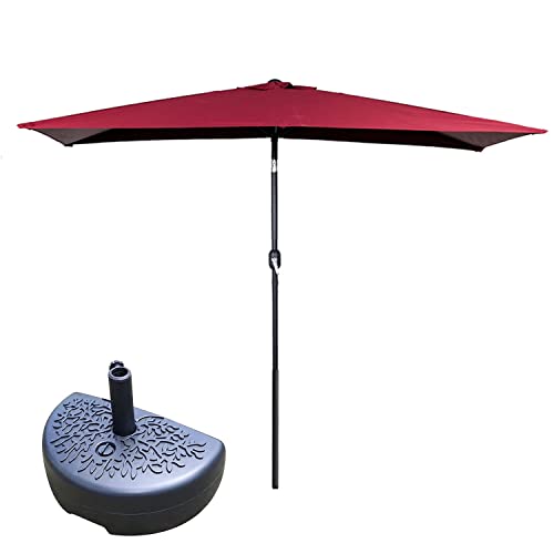Manque de place ? Demi-parasol de balcon rectangulaire 2m avec manivelle pour mur