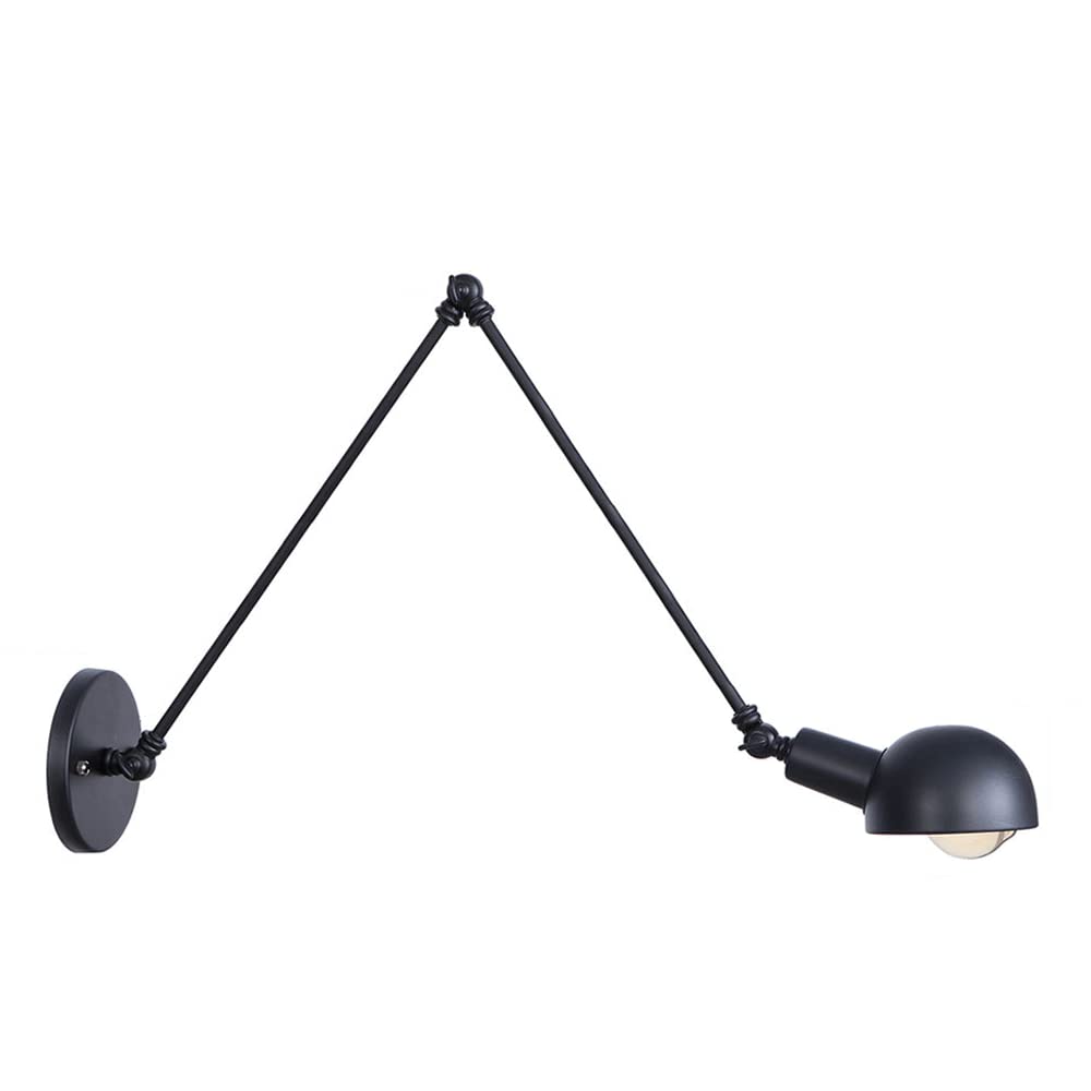 FYZDLAOR Industrial Style Wrought Iron Long Arm Sconces,Hardwired Industrial Wall Sconce,for Kitchen Bedroom Doorwayaisle Stairs Corridor Balcony Restaurant Bar