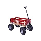 AmishToyBox Berlin Big-Foot Kid's Wagon - Perfect Wagon for Children and Toddlers - Amish Made in Ohio, USA - 10' No-Flat Tires (Red)