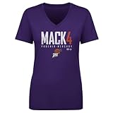 500 LEVEL Natasha Mack Phoenix Mercury Women's V-Neck T-Shirt - Natasha Mack Phoenix Mercury Elite WHT (Purple, X-Large)