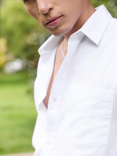 Image of Bewakoof Mens Solid Regular Fit Full Sleeve Collar Cotton Linen Blend Shirt