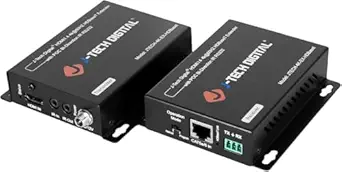 J-Tech Digital HDBaseT HDMI Extender 4K Ultra HD Extender for HDMI 2.0 Over Single Cable CAT5e/6A up to 230ft (1080P) 130ft(4K) Supports HDCP 2.2/1.4,RS232,Bi-Directional IR & PoE,Black