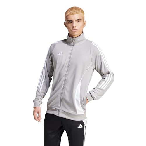 adidas Men's Tiro 24 Training Jacket, Team Mid Grey/White, Small