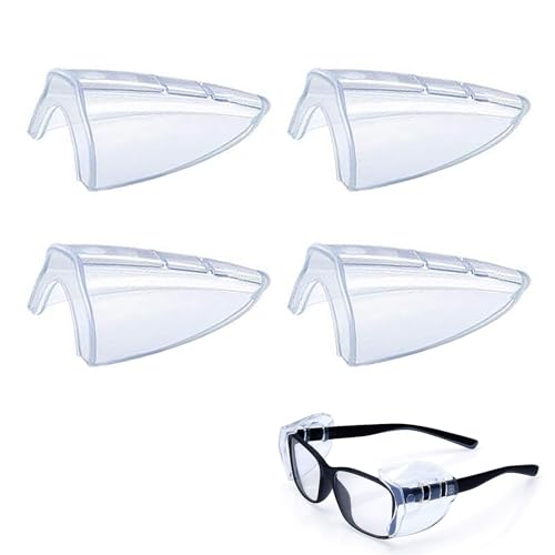 YUGUOLAN 2 paia di protezioni laterali per occhiali, protezione dal vento, protezione laterale per occhiali, occhiali da sole, protezione laterale, occhiali protettivi con protezione laterale, per