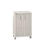 Rimax | Armario Organizador Plástico Apariencia Madera | Mueble Pasillo 2 Estantes Ajustables |...