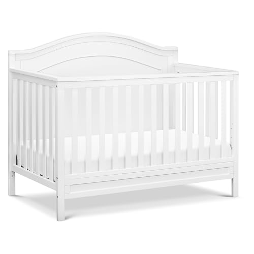 Davinci Charlie 4-in-1 Convertible Crib - GREENGUARD Gold Certified - Converts from Baby Crib to Toddler Bed, Daybed, and Full-Size Bed Effortlessly - 4 Adjustable Heights - Wooden White Baby Bed by DaVinci - Used condition - US$204.56