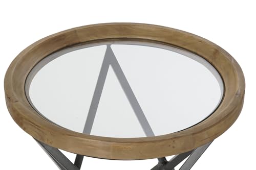 Table basse métal et cristal de haute qualité au design géométrique raffiné