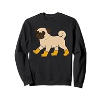 Cute Pug in Rain Boots Dog Lovers Sweatshirt