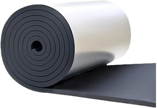 Zdaqian アルミシート 断熱材 遮熱シート 遮熱保温シート 強力粘着加工付 冷暖房効果アップ 屋外 天井 屋根 床下 外壁対応 カット自由 DIY工事向け 住宅用省エネ建材 夏の熱気侵入防止/冬の冷気遮断 簡単施工タイプ (1m×10m,厚さ5mm)