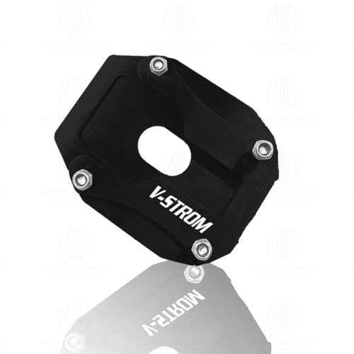 Image of Metal Side Stand Extender Replacement for V-Storm Motorbike | Durable Black Finish, Easy Installation, Enhanced Stability