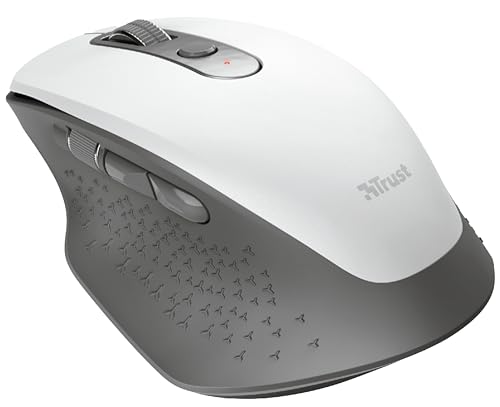 Ozaa Mouse Wireless Ricaricabile, Ergonomico, Sei Pulsanti, Due Pulsanti Silenziosi, Ricevitore USB Plug and Play, Senza Fili, per Computer, Desktop, iPad, PC Portatile, Tablet, Macbook - Bianco - Mouse gaming - Immagine 1