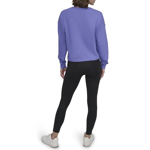 DKNY Women's Embroidered Logo Cropped Crewneck Sweatshirt4